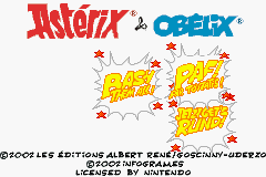 Asterix & Obelix - Bash Them All! Title Screen